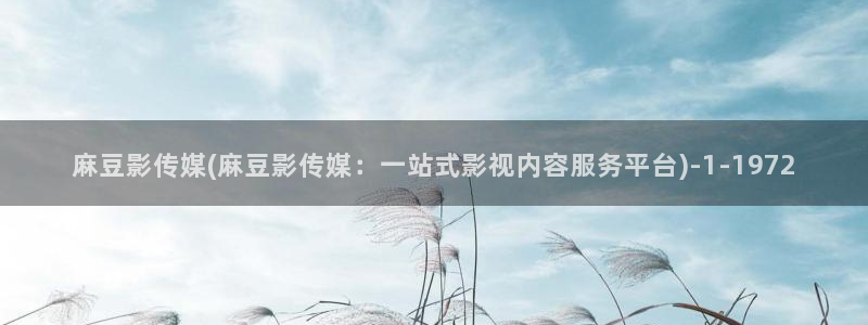 麻豆精品社区：麻豆影传媒(麻豆影传媒：一站式影视内容服务平台